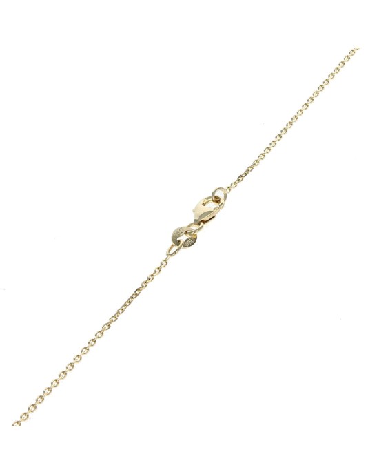 Diamond Ribbon Swirl Necklace in Yellow Gold
